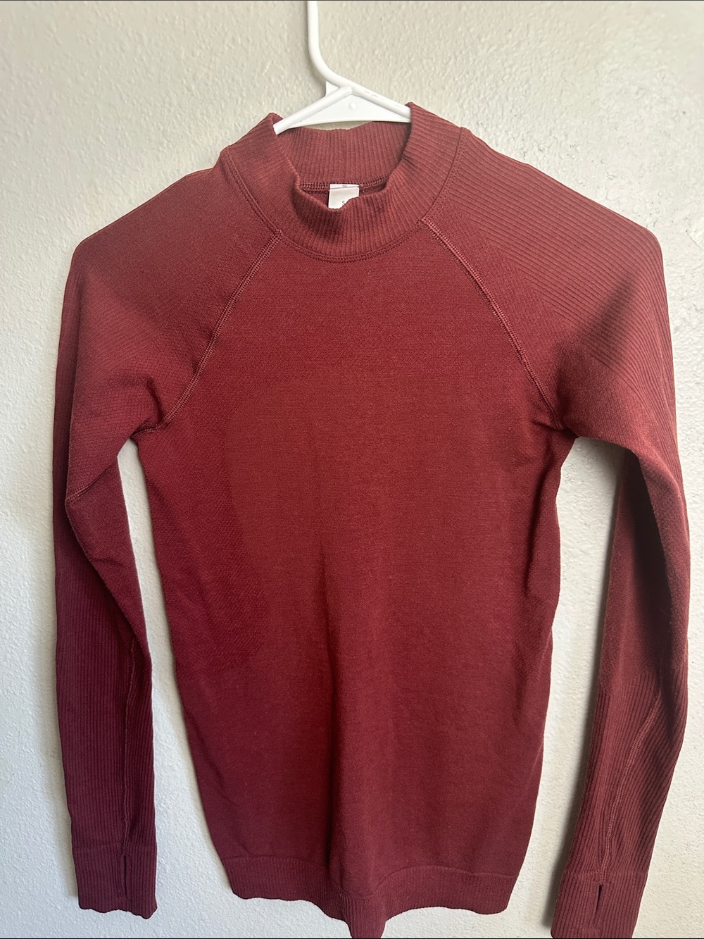 lululemon athletica wool blend mock neck under layer layering long sleeve